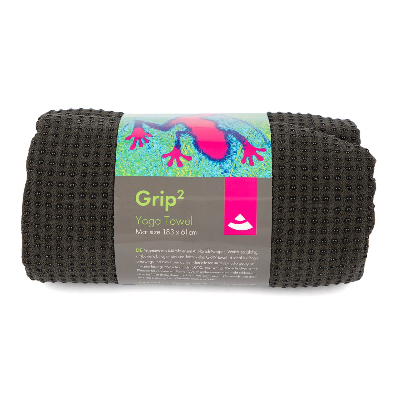 Jógový ručník GRIP 183 x 61 cm – antracitový