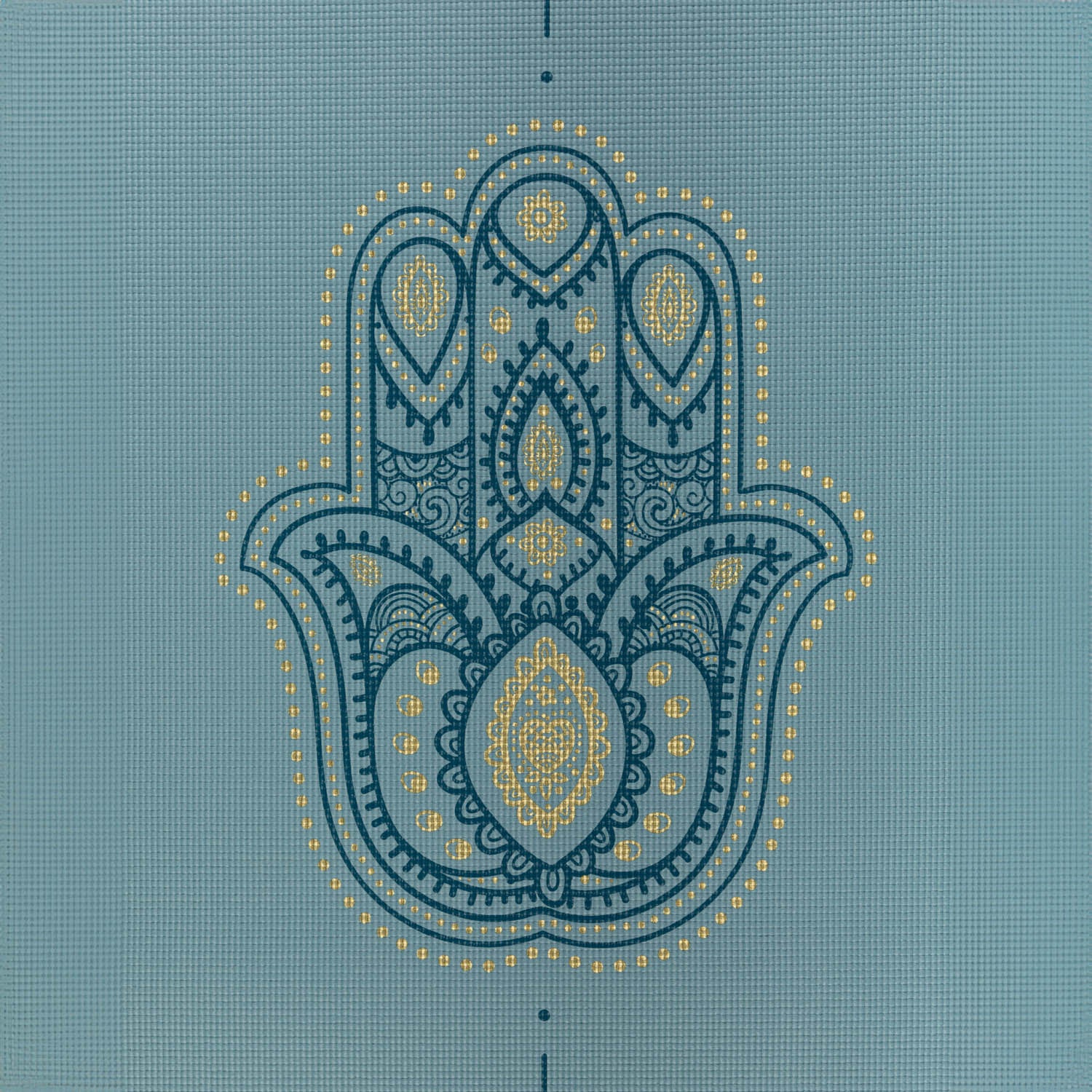Jógová podložka Bodhi Leela 4,5 mm – modrá hamsa