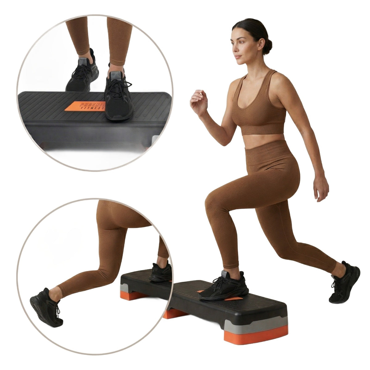 Nastavitelný step/stepper pro aerobní cvičení a fitness od Phoenix Fitness
