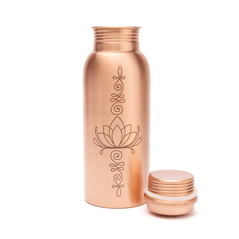 Měděná láhev na vodu Yogi &amp; Yogini Lotus 500 ml