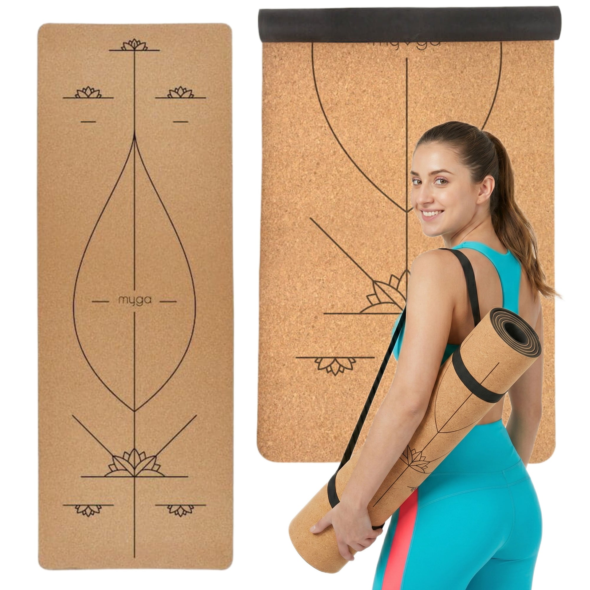 Jógová podložka Myga – Alignment 6 mm XL