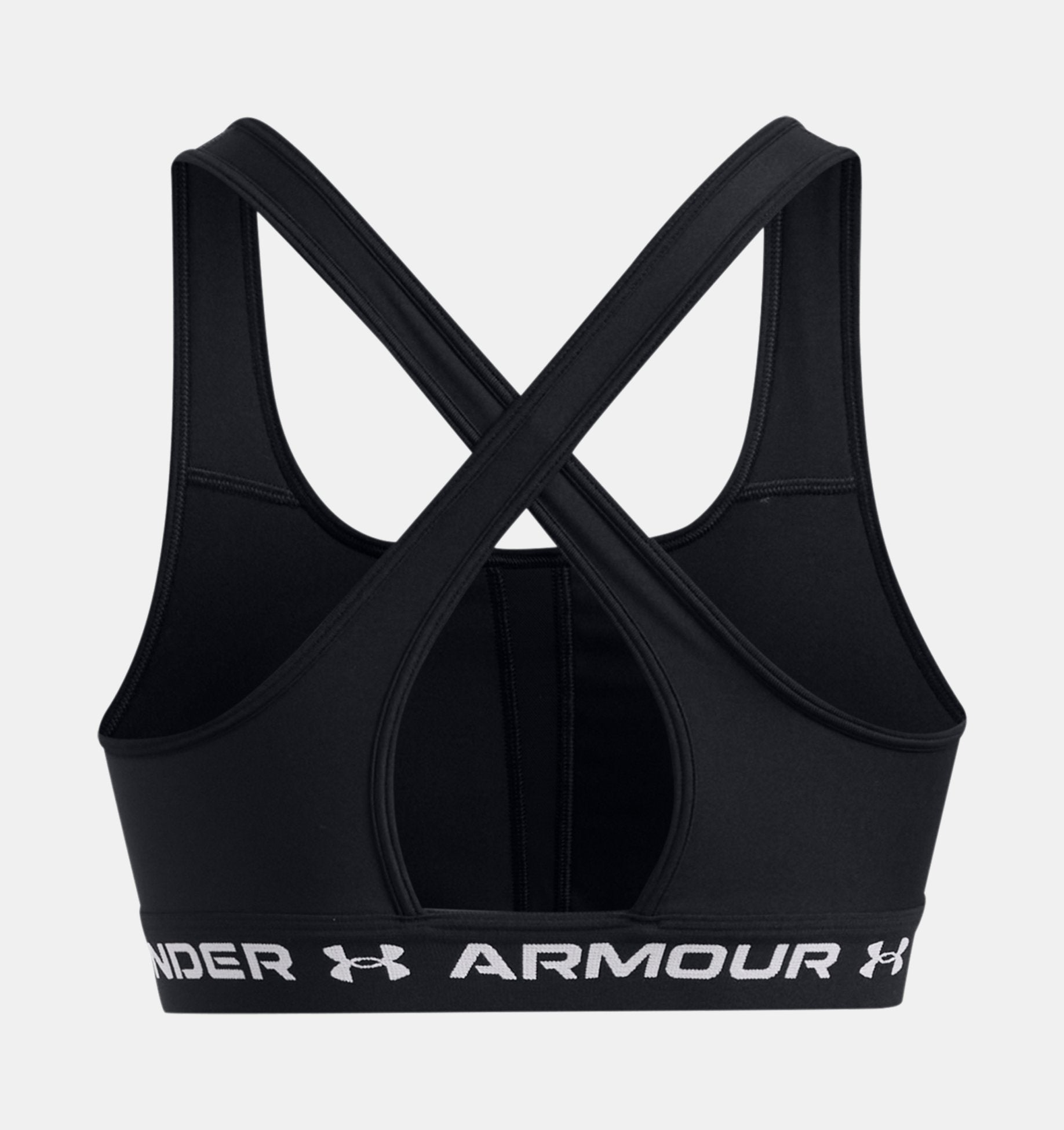 Dámská podprsenka na jógu a pilates Under Armour Mid Crossback – černá