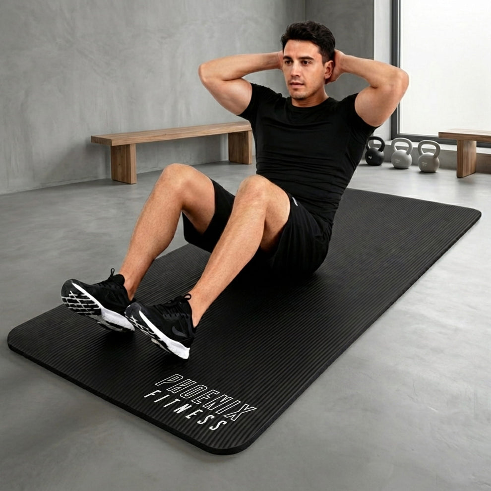 Pilates podložka Phoenix Fitness 1 cm – černá