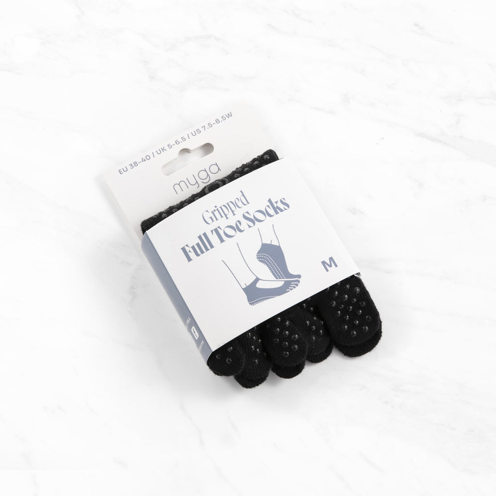Protiskluzové ponožky s prsty na jógu myga Yoga Toe Socks