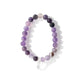 Blikající náramek Crystal Peace &amp; Calm – horský krystal, ametyst ve tvaru chevronu, fluorit