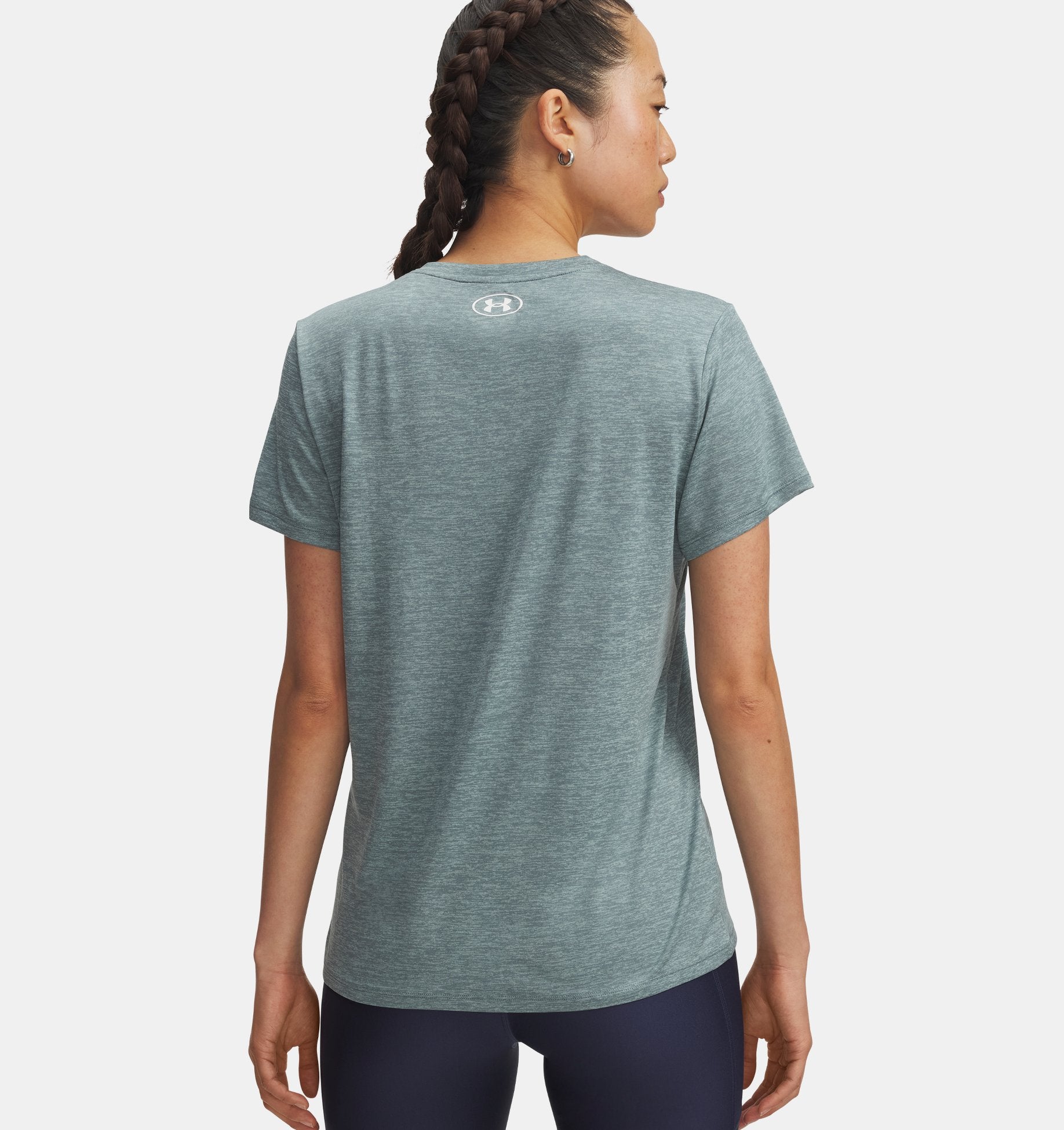 Dámské tričko na jógu a pilates Under Armour V-Neck – šedé