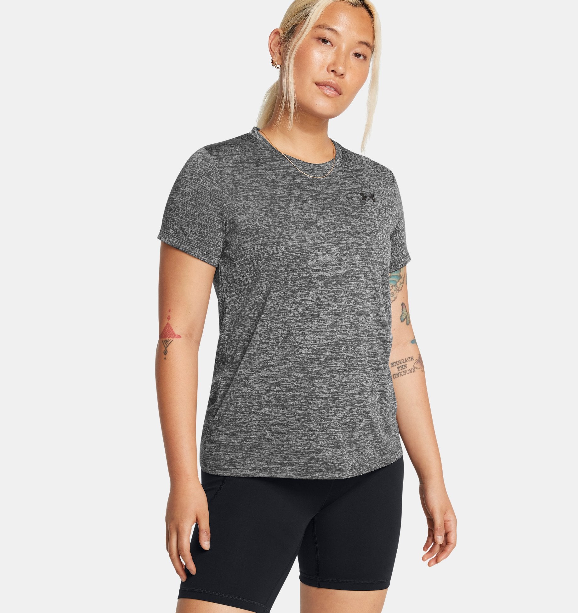 Dámské tričko na jógu a pilates Under Armour Twist – šedé