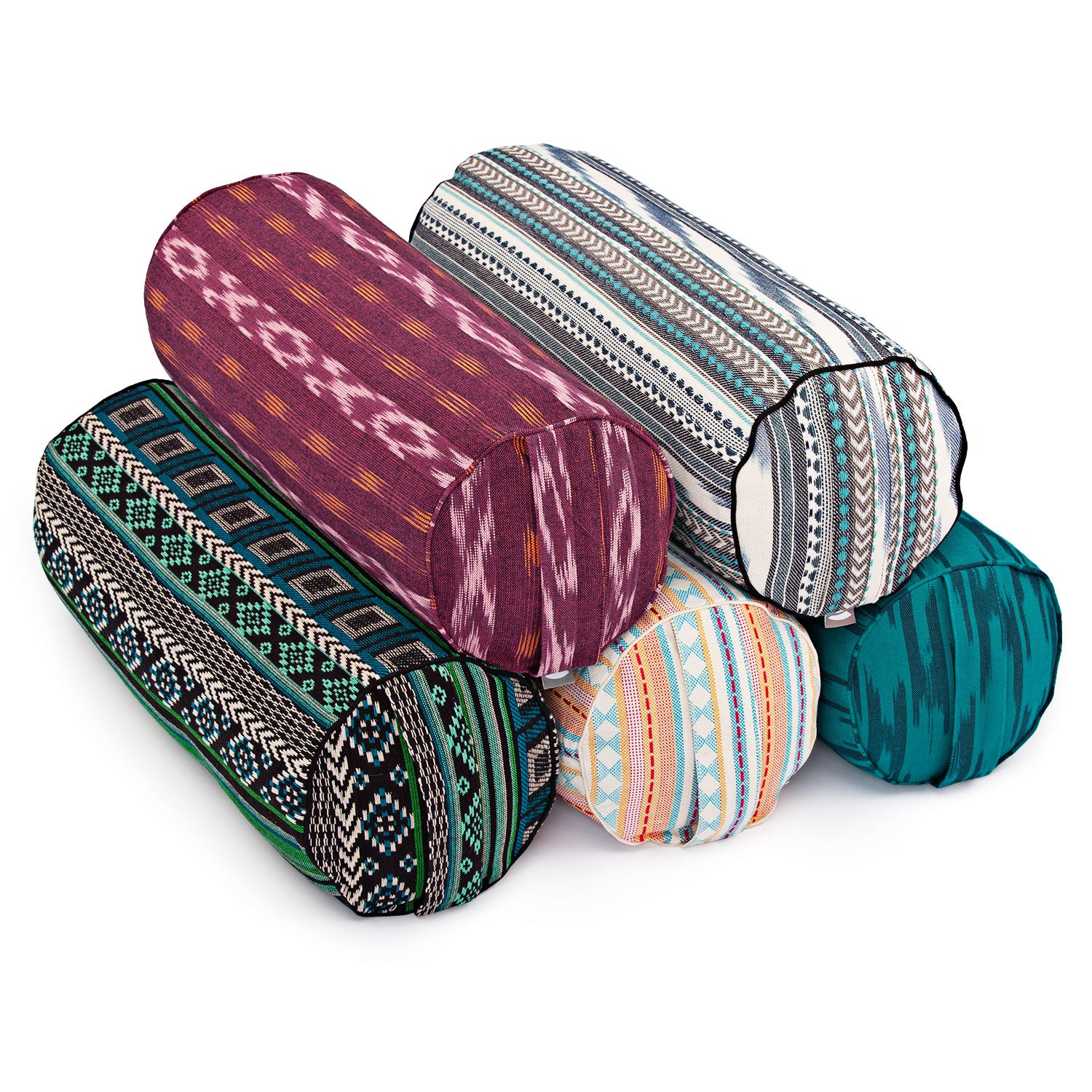 Jógový váleček Bolster značky Bodhi – vínový