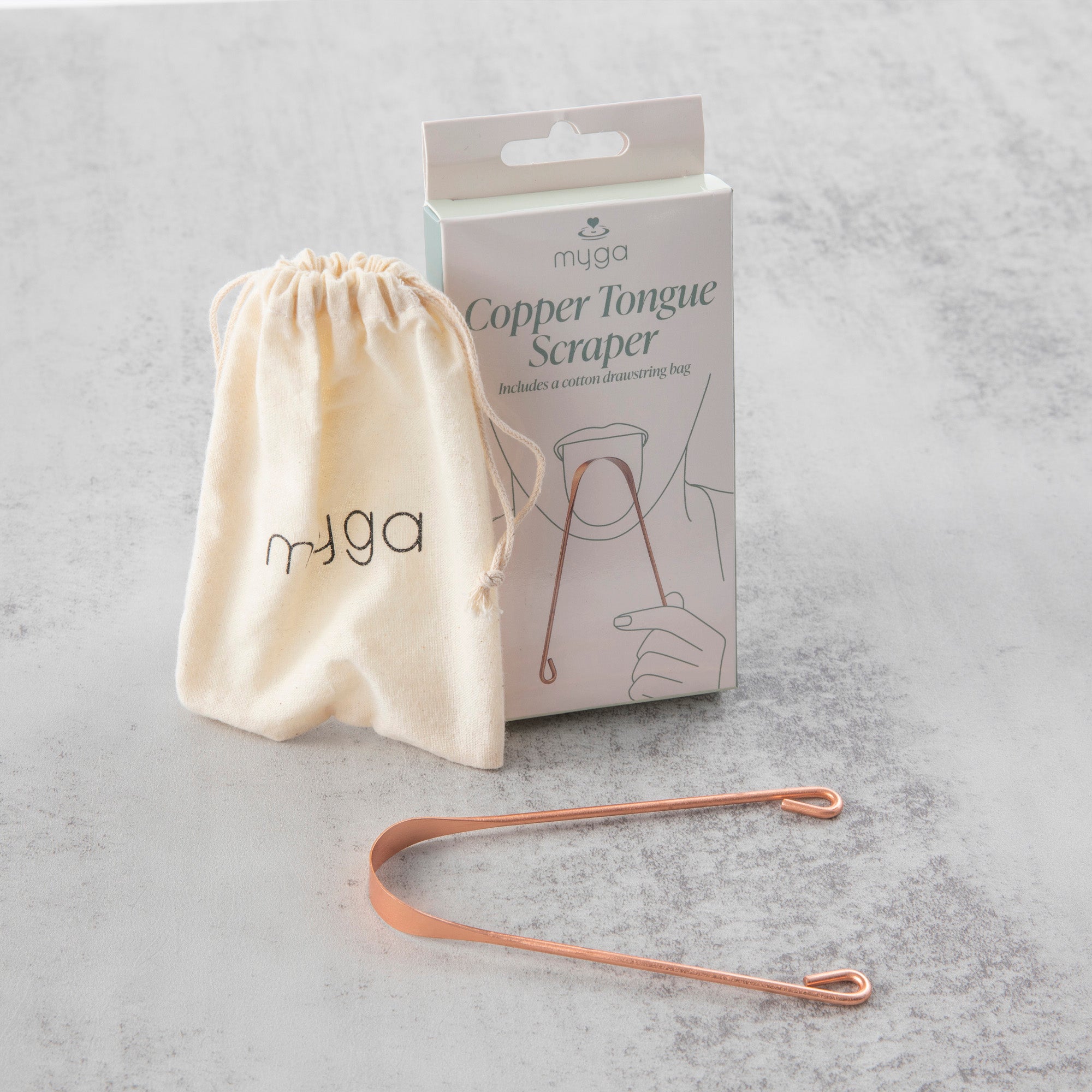 Měděný škrabka na jazyk Myga Copper Tongue Scraper Cleaner