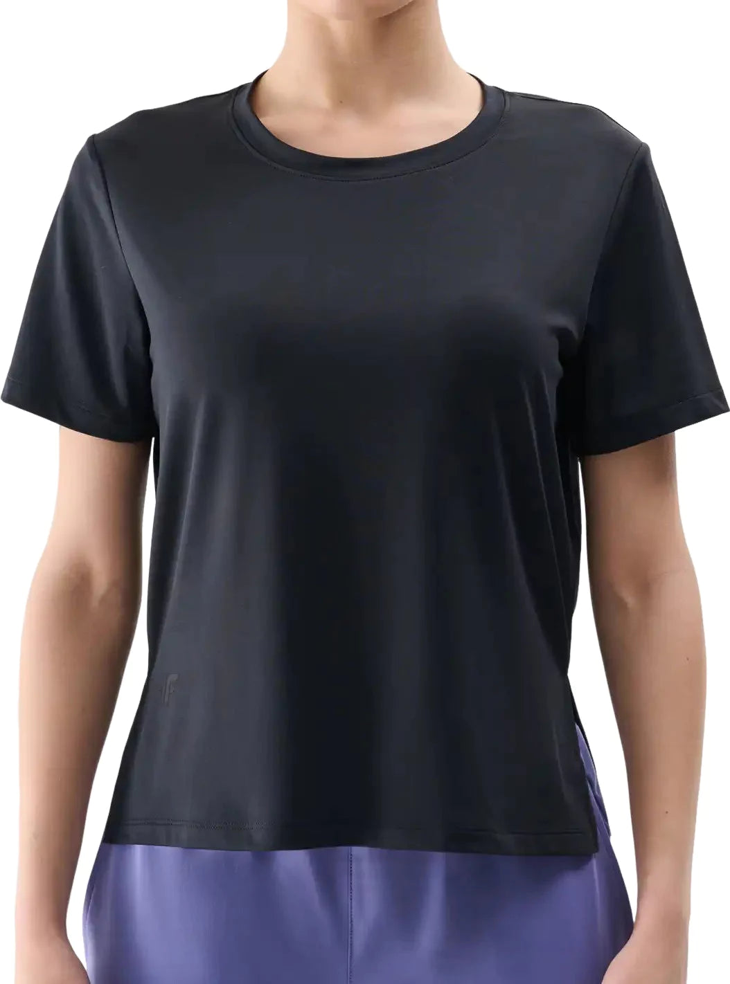 Dámské tréninkové tričko 4F oversize, rychleschnoucí – černé, velikost XS