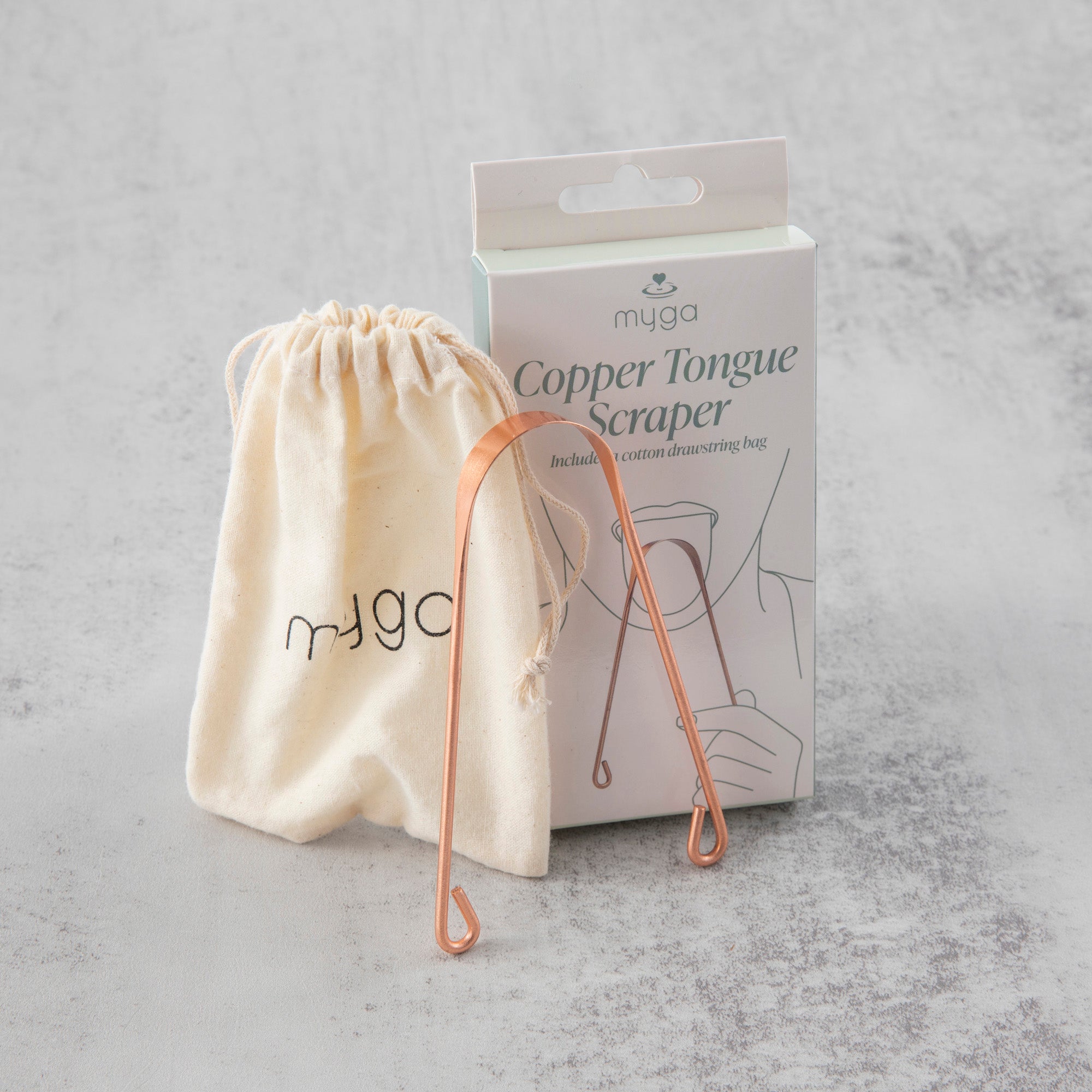 Měděný škrabka na jazyk Myga Copper Tongue Scraper Cleaner