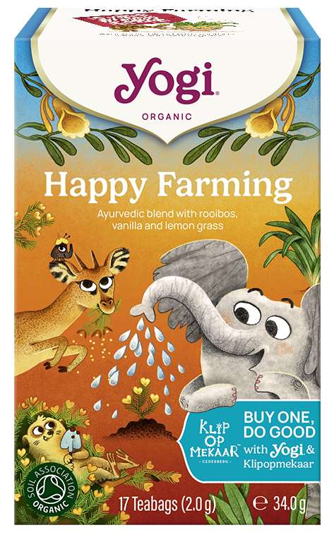 Čaj Yogi Tea Happy Farming (17 sáčků) – rooibos, vanilka a citronová tráva