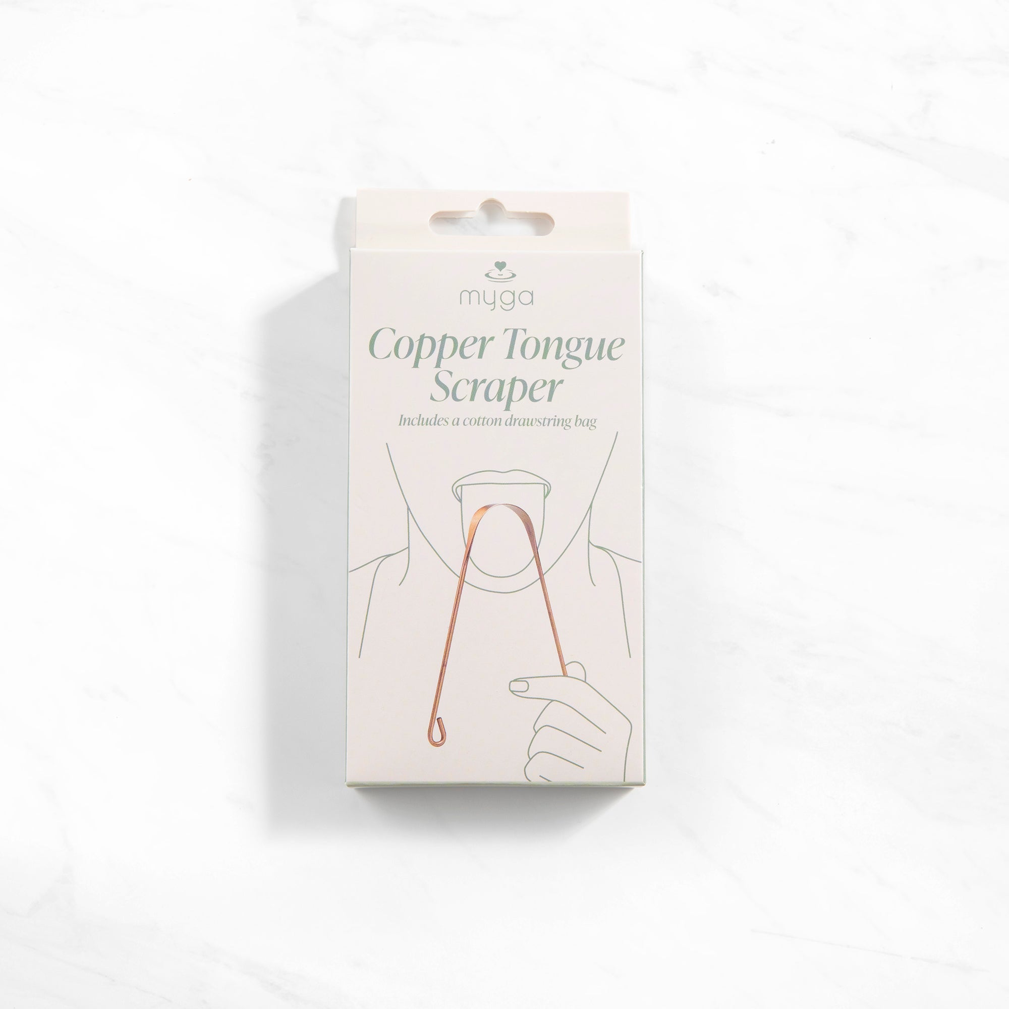 Měděný škrabka na jazyk Myga Copper Tongue Scraper Cleaner