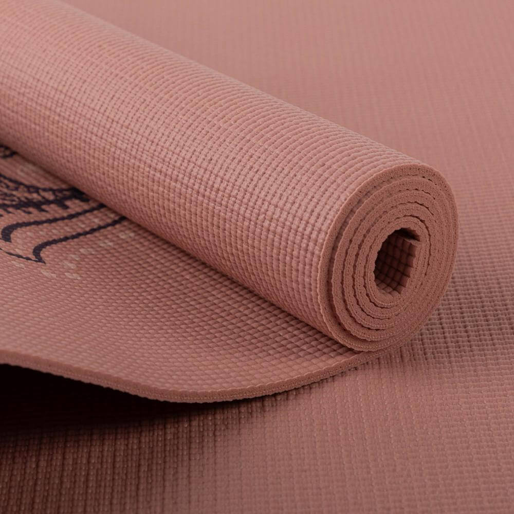 Jógová podložka Bodhi Leela 4,5 mm – růžová hamsa