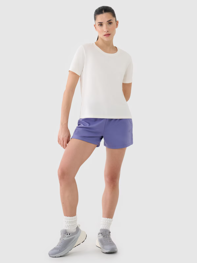 Dámské tréninkové tričko oversize, rychleschnoucí – bílé, velikost L