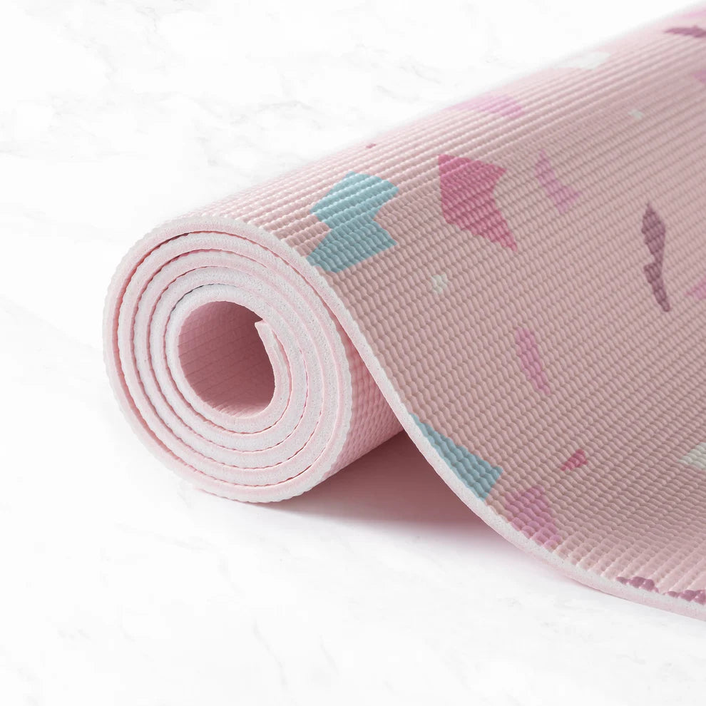 Sada na jógu Myga Terrazzo Yoga Set: podložka, blok, popruh