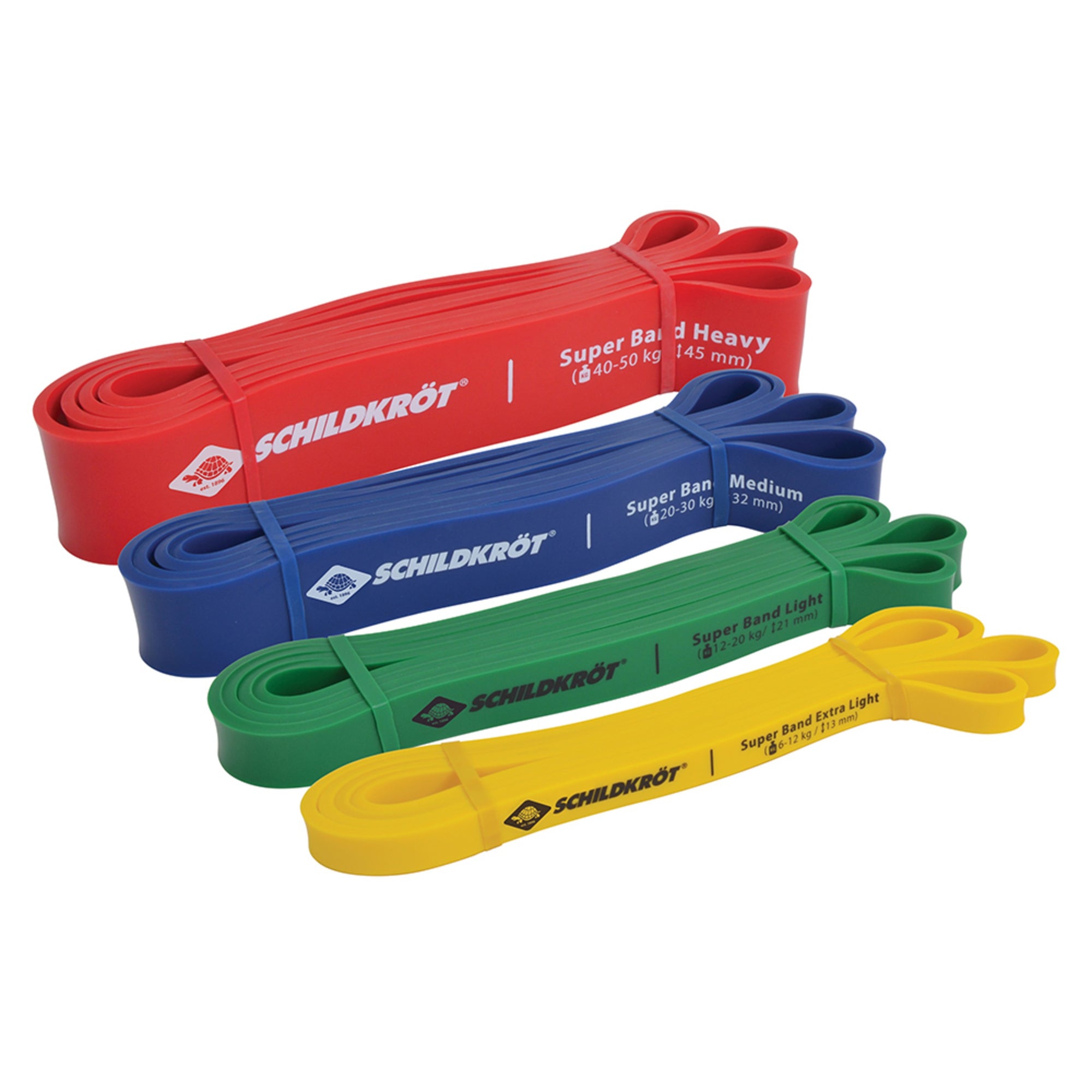 Sada odporových pásků Schildkröt Fitness Super Bands – 4 kusy