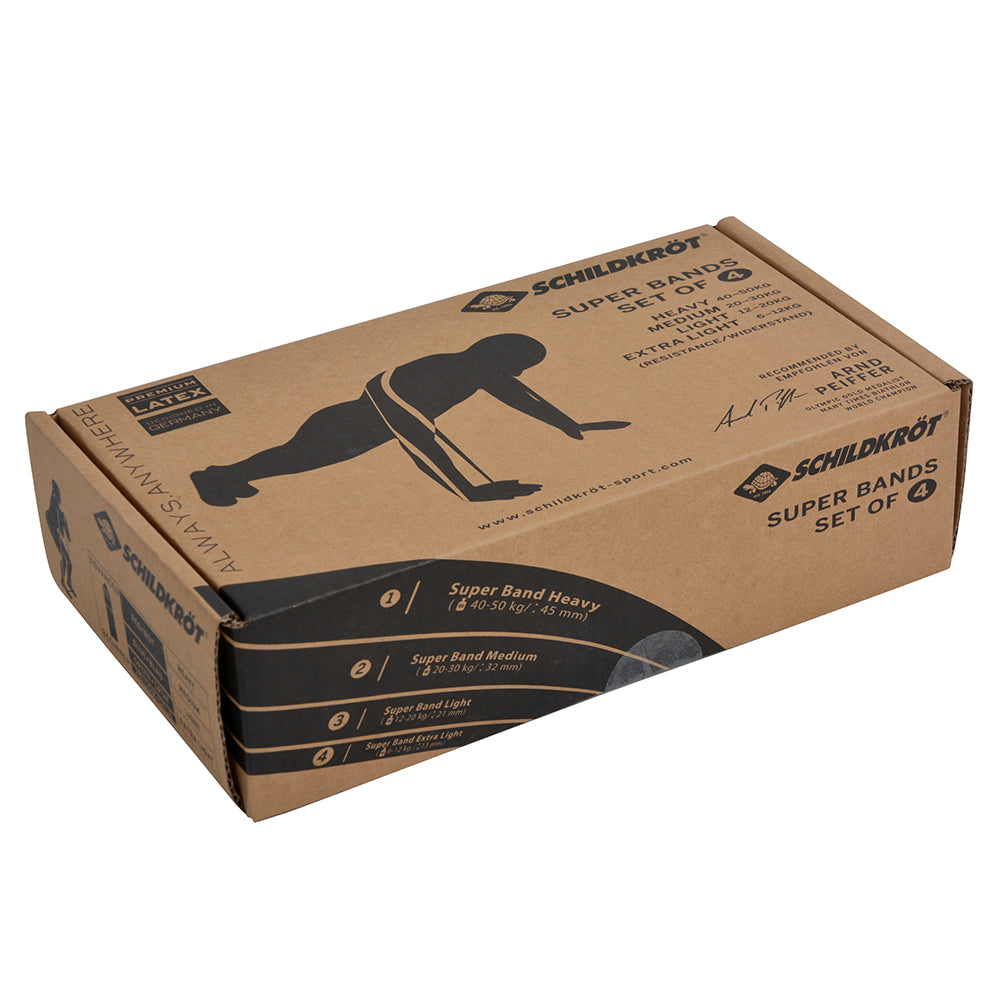 Sada odporových pásků Schildkröt Fitness Super Bands – 4 kusy