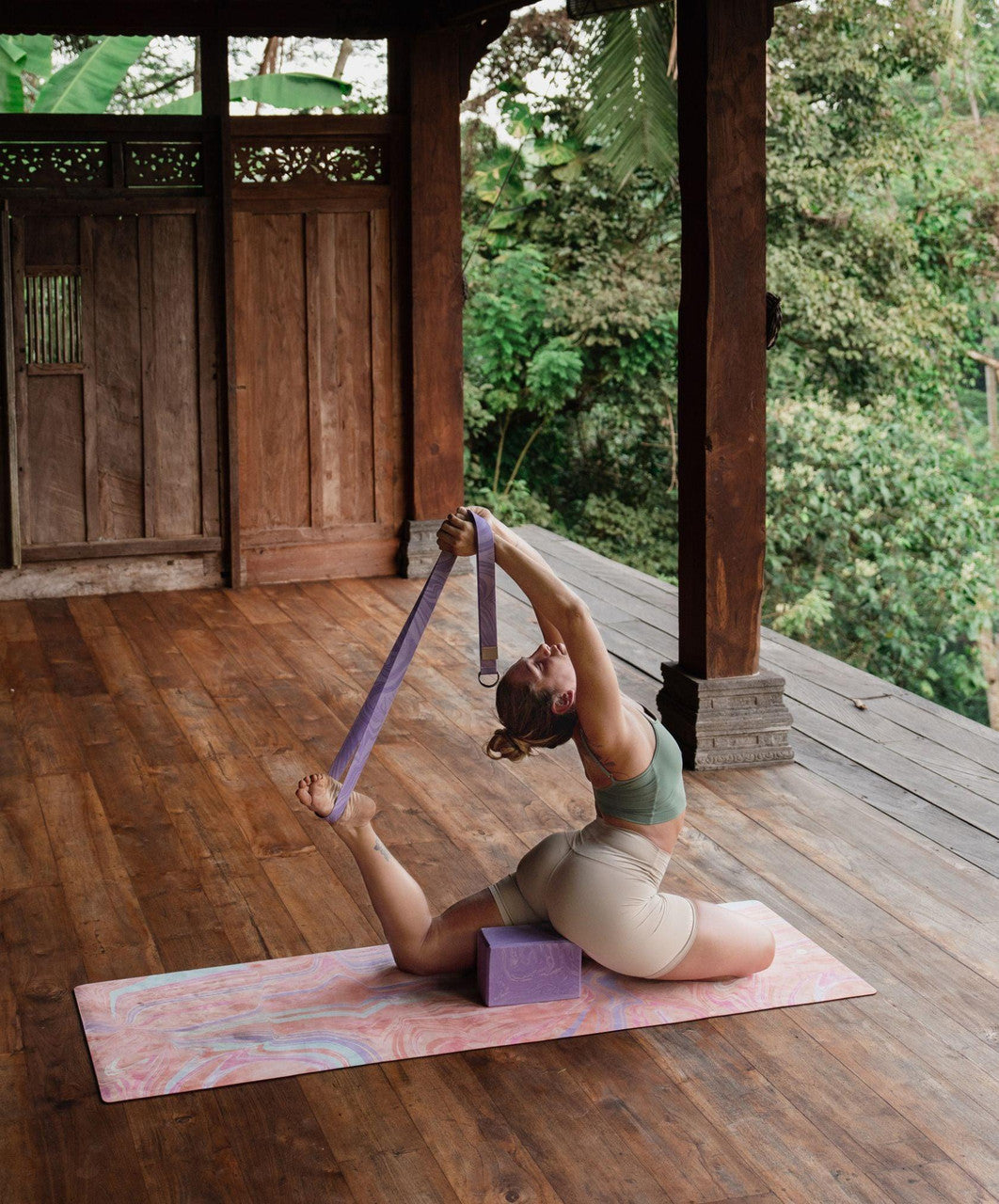 Jógový pás Yoga Design Lab – Lavender
