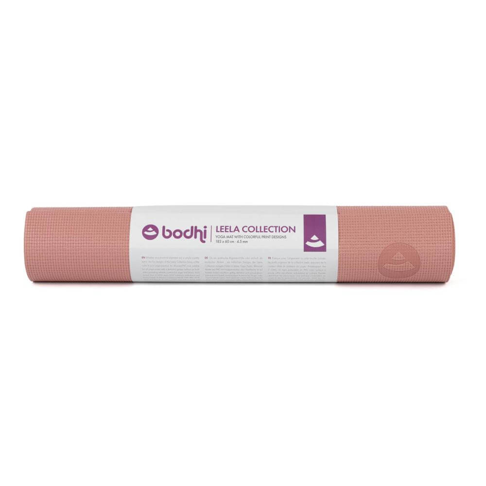 Jógová podložka Bodhi Leela 4,5 mm – růžová hamsa