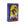 Tarotové karty Blue Foil Tarot Mandala – modrá krabička s kartou The Fool, pohled zboku